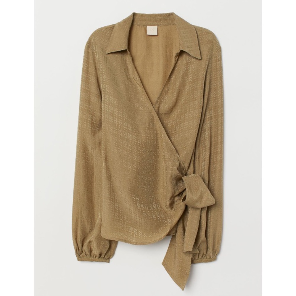 H&M Wrapover Blouse with Ties